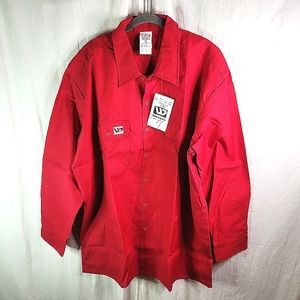 Wenass mens "antiflame" shirt nwt red size 2xlr